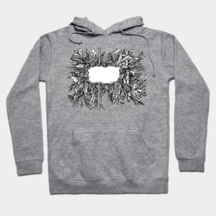Abstract doodle frame art Hoodie